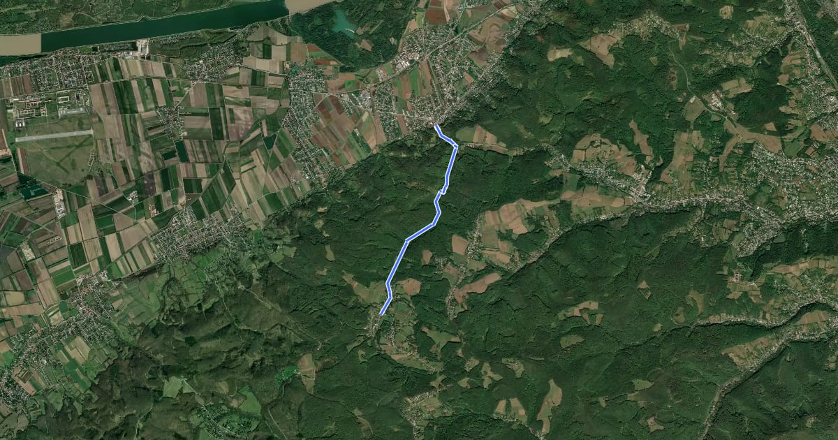 Маршрут St. Andrä vor dem Hagenthale - Unterkirchbach/Ort на спутниковом снимке