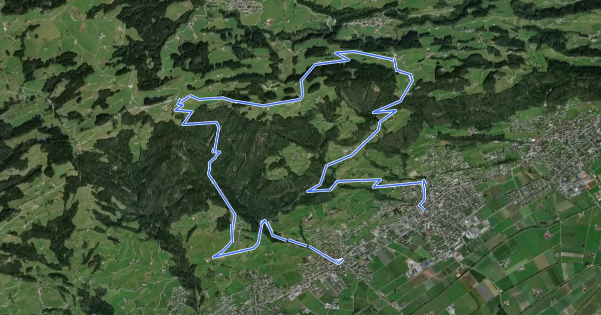 Маршрут St. Anton Downhill на спутниковом снимке