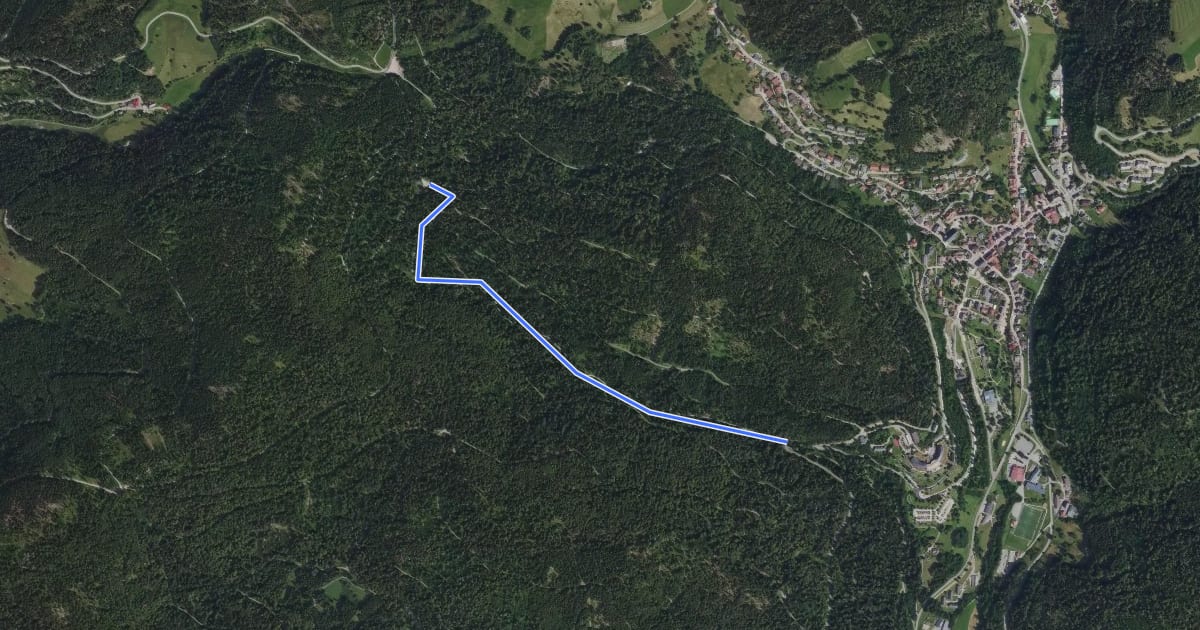 Маршрут St. Antonihütte - Klusenweiher на спутниковом снимке