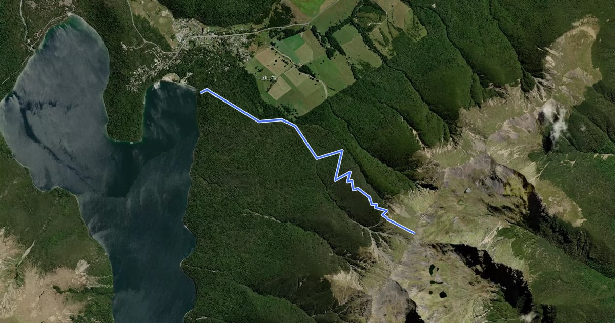 Маршрут St Arnaud Range Track на спутниковом снимке