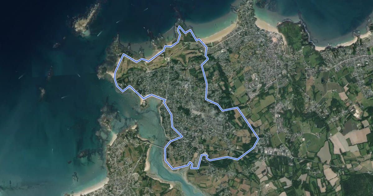 Маршрут St-Briac Le Littoral на спутниковом снимке