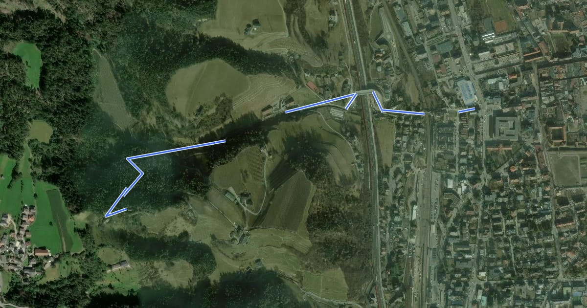 Маршрут St.-Cyrillus-Weg - Itinerario S. Cirillo на спутниковом снимке