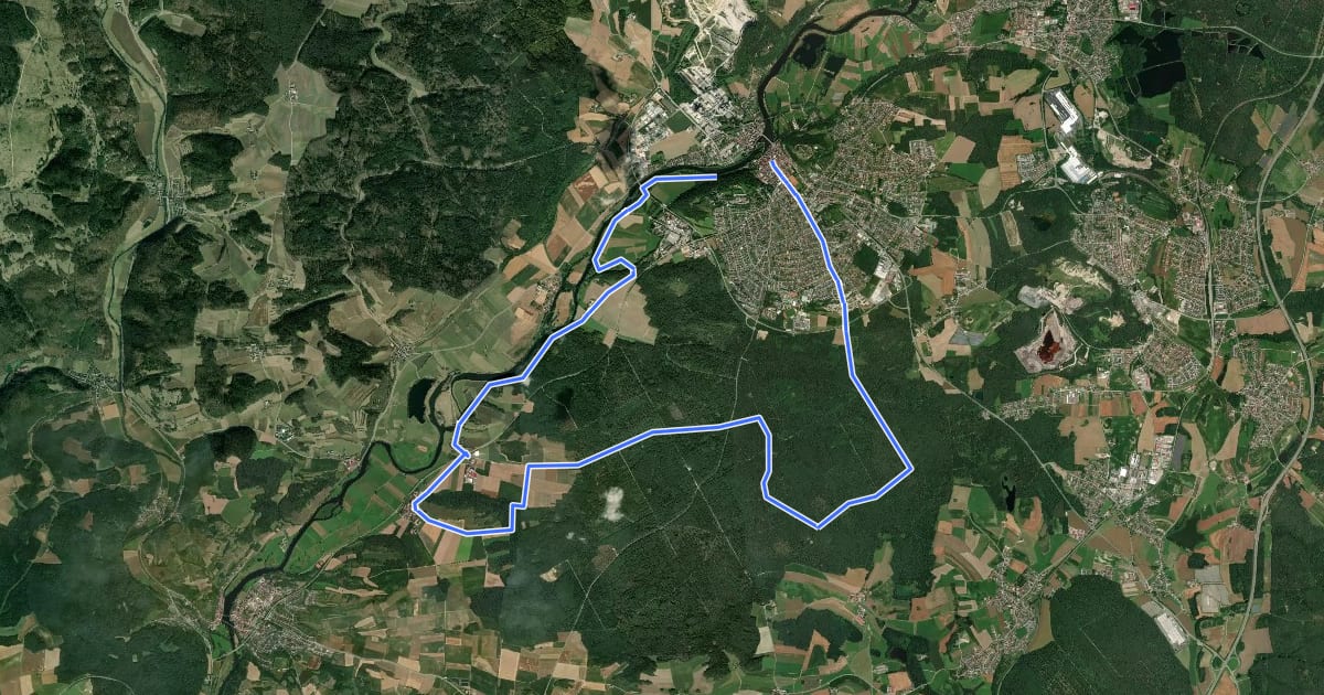Маршрут Städtedreieck-Rundweg 3 "Mühlenweg" (Orange) на спутниковом снимке