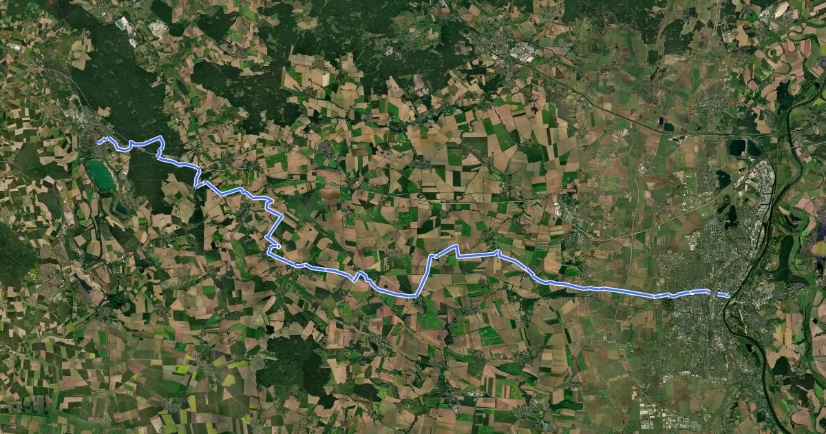 Маршрут Städtepartnerschaftsradweg Etappe MD-HE на спутниковом снимке