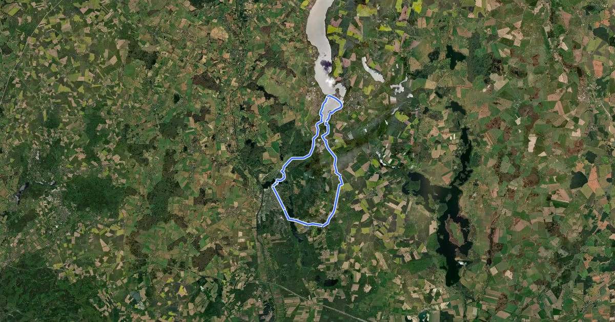 Маршрут Städtetour Mölln-Ratzeburg на спутниковом снимке