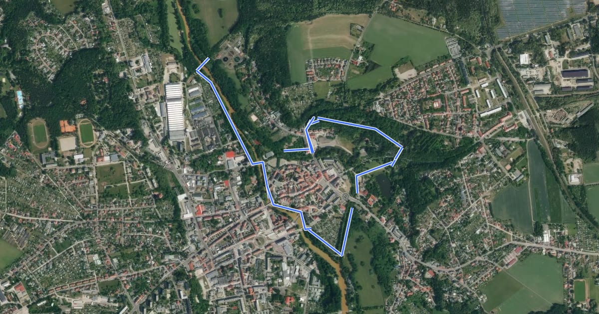 Маршрут Städtischer Wanderweg на спутниковом снимке