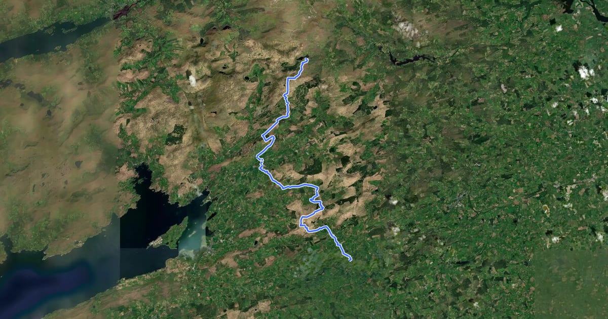 Маршрут St Finbarr's Pilgrim Route на спутниковом снимке