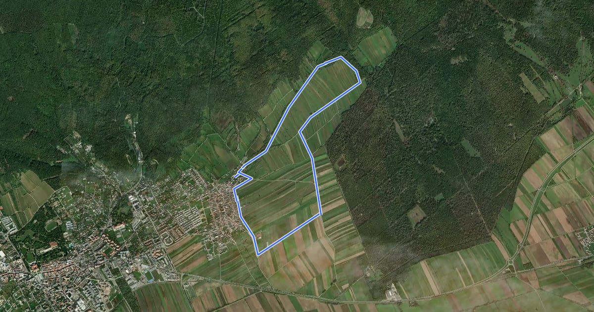 Маршрут St. Georgen Walking & Laufrunde (1) на спутниковом снимке