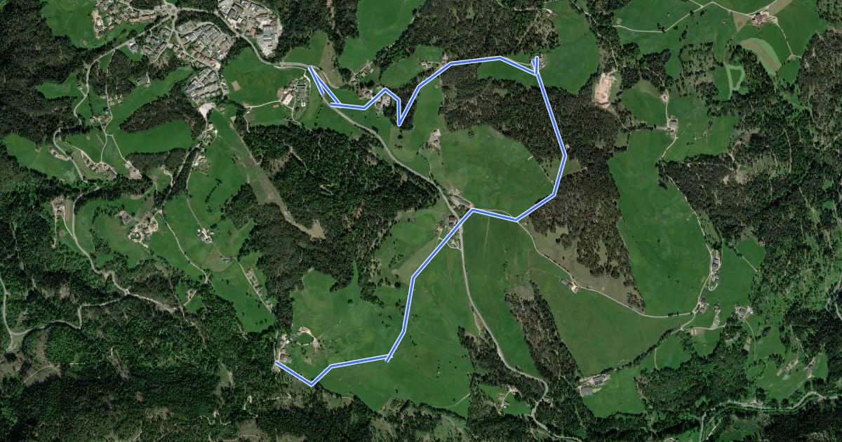 Маршрут St. Helena Weg на спутниковом снимке