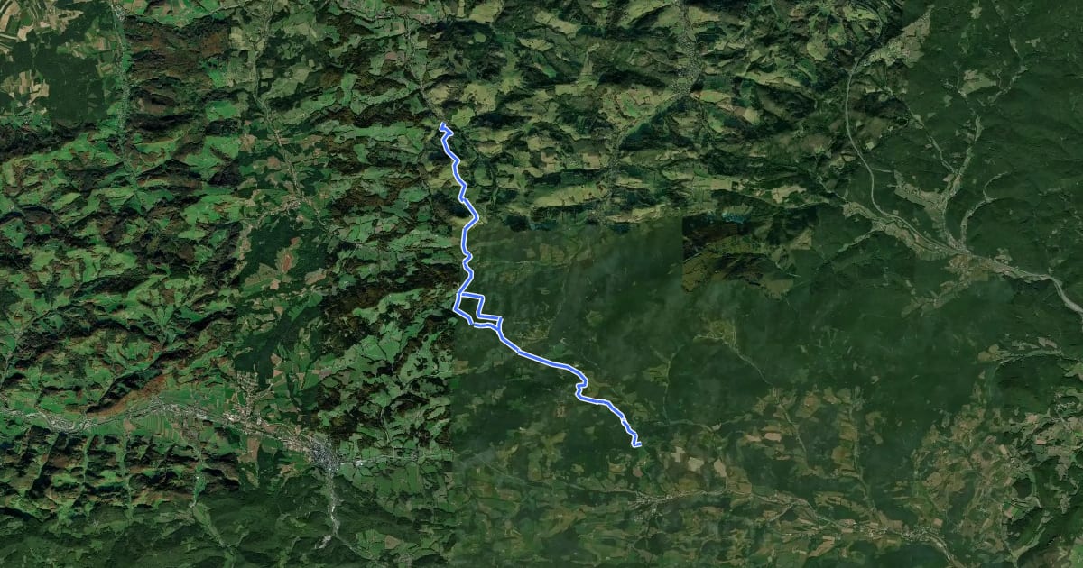 Маршрут Stößing - Kreuzwirt - Gföhl-Stollberg - Klammhöhe - Anschluß Kaumberg - St. Corona на спутниковом снимке