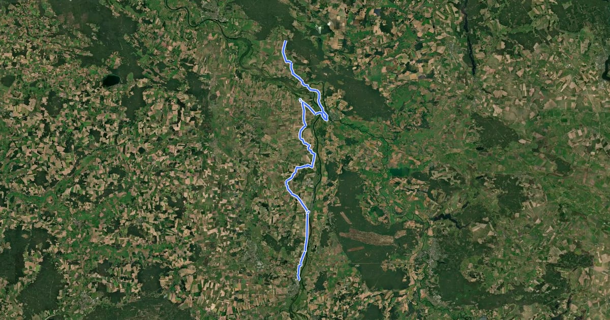 Маршрут St. Jakobus Pilgerweg (Bad Wilsnack - Tangermünde) на спутниковом снимке