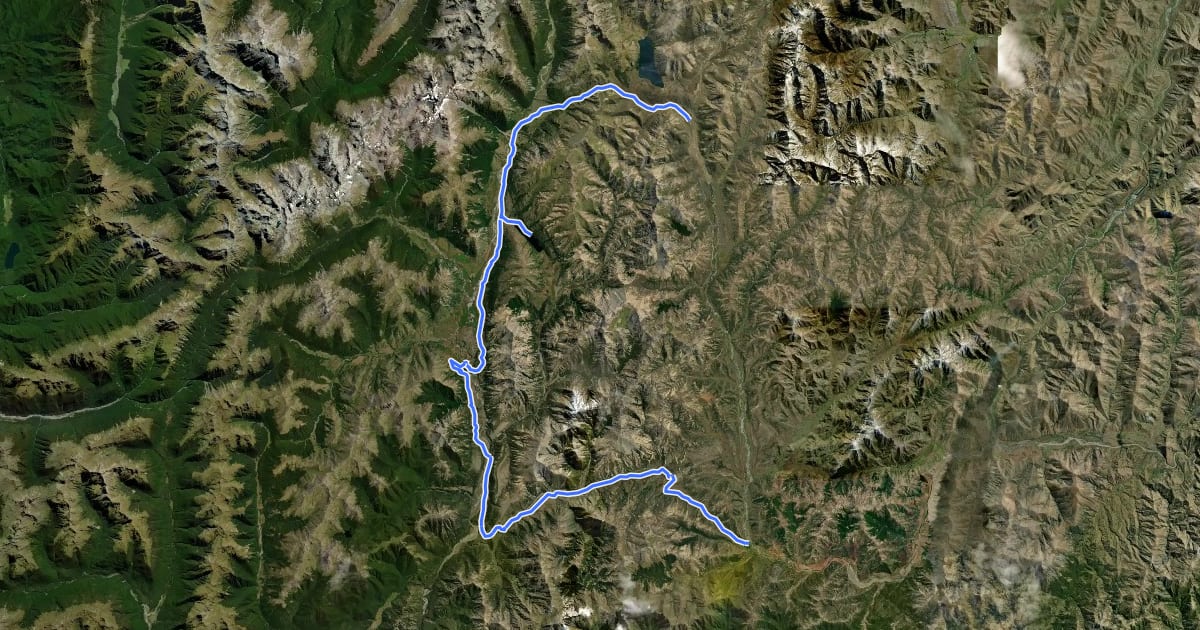 Маршрут St James Cycle Trail на спутниковом снимке