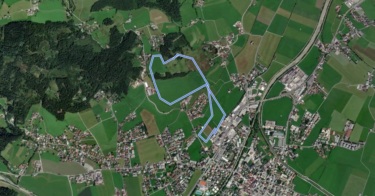 Маршрут St. Johanner Panoramaloipe на спутниковом снимке