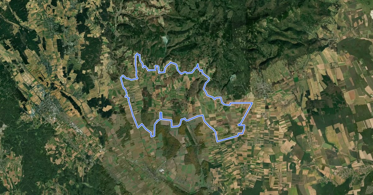 Маршрут St. Martin Panoramaradweg на спутниковом снимке