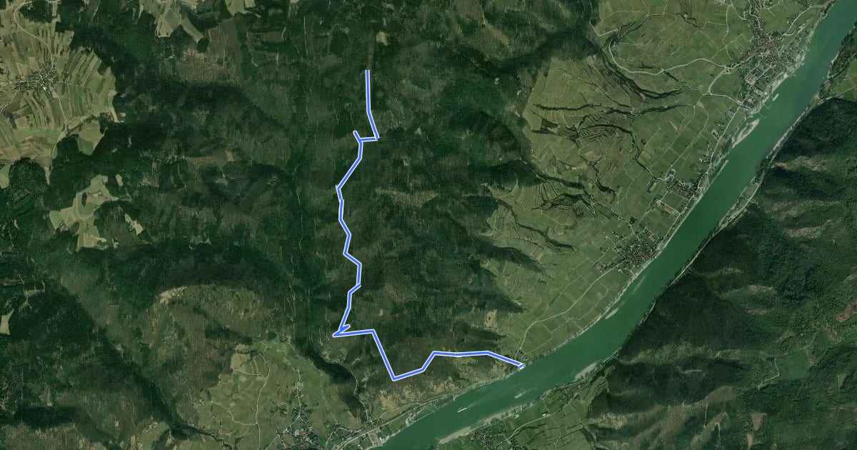 Маршрут St. Michael-Gruberwarte/Buschandlwand (gelb) на спутниковом снимке
