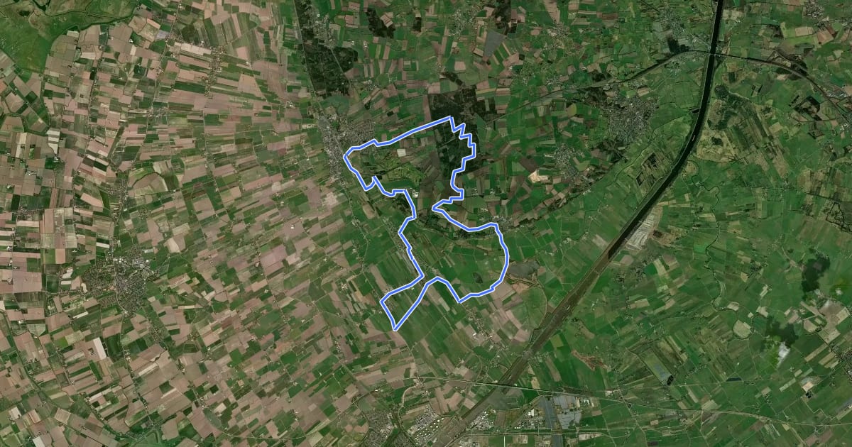 Маршрут St. Michaelisdonn Rundwanderweg Nr. 1 на спутниковом снимке