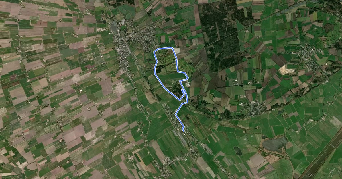 Маршрут St. Michaelisdonn Rundwanderweg Nr. 4 на спутниковом снимке