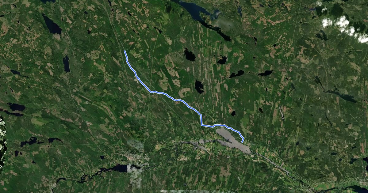Маршрут St. Olavsleden dagsetapp Borgsjö - Länsgränsen на спутниковом снимке
