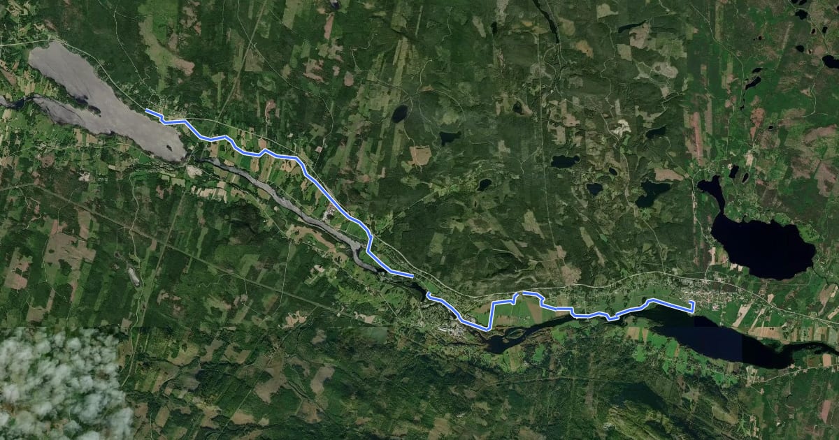 Маршрут St. Olavsleden dagsetapp Fränsta - Borgsjö на спутниковом снимке