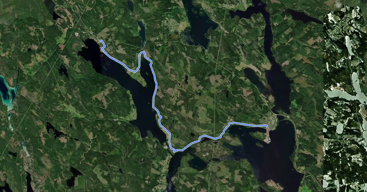 Маршрут St. Olavsleden dagsetapp Gällö – Pilgrimstad на спутниковом снимке