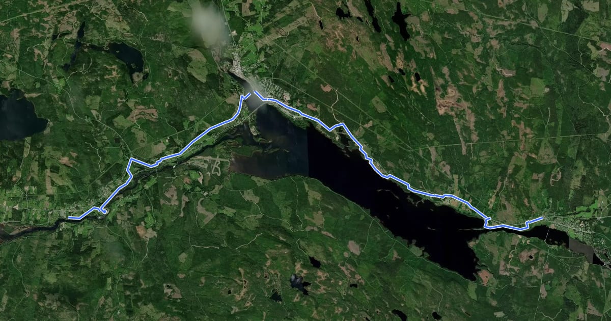 Маршрут St. Olavsleden dagsetapp Mörsil – Hålland на спутниковом снимке