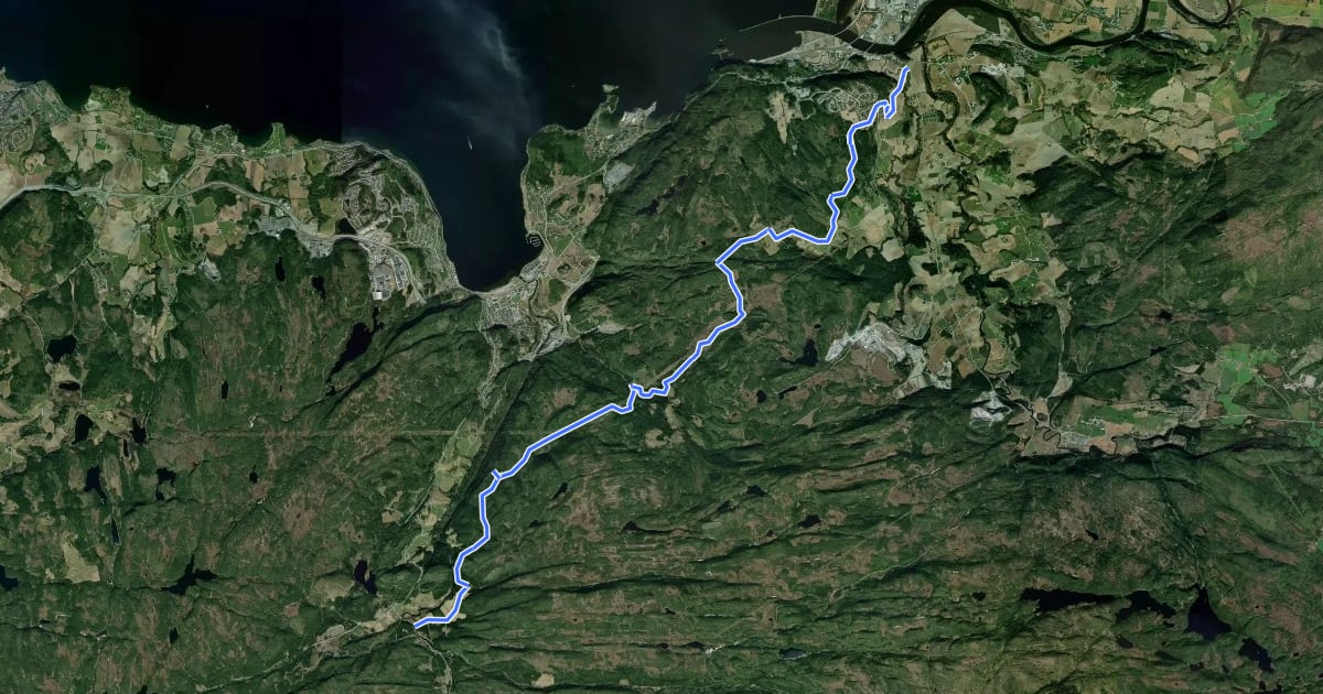 Маршрут St. Olavsleden dagsetapp Værnes - Nyhus на спутниковом снимке