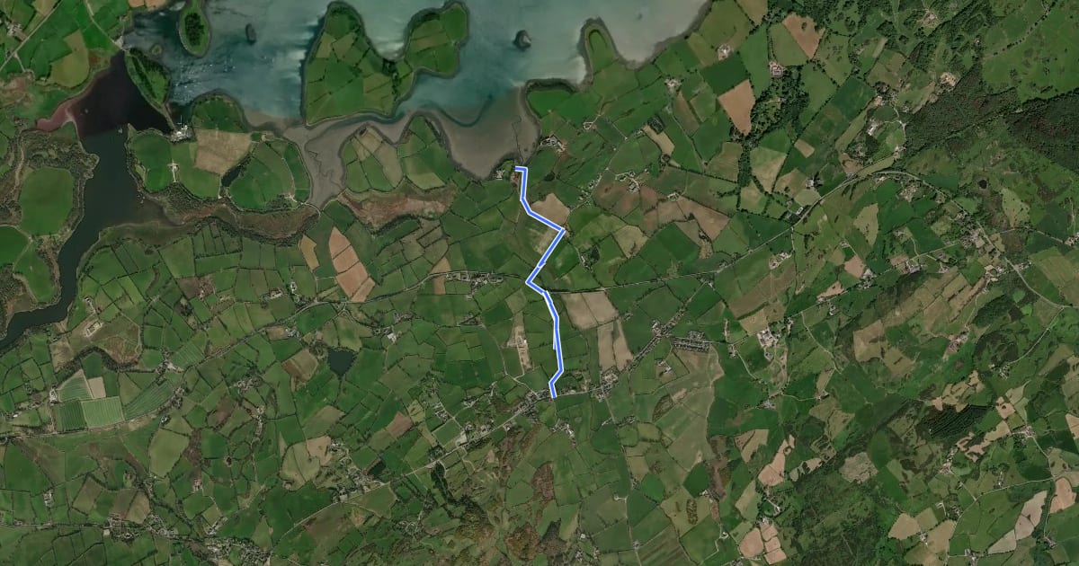 Маршрут St Patrick's Way на спутниковом снимке