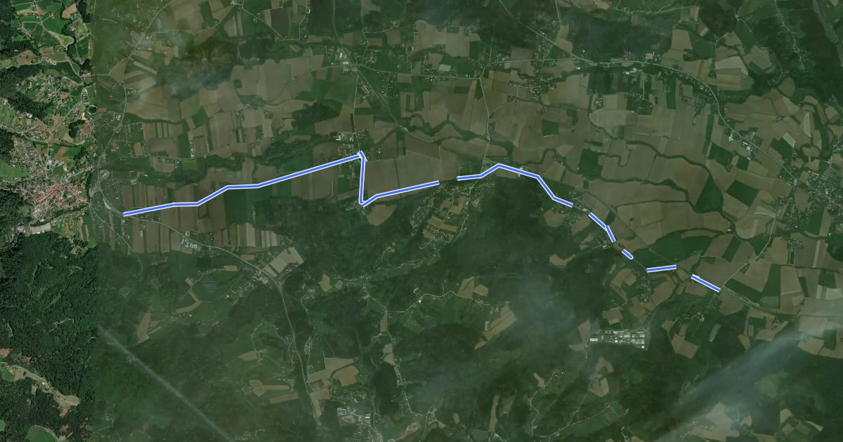 Маршрут St. Peter Radweg на спутниковом снимке