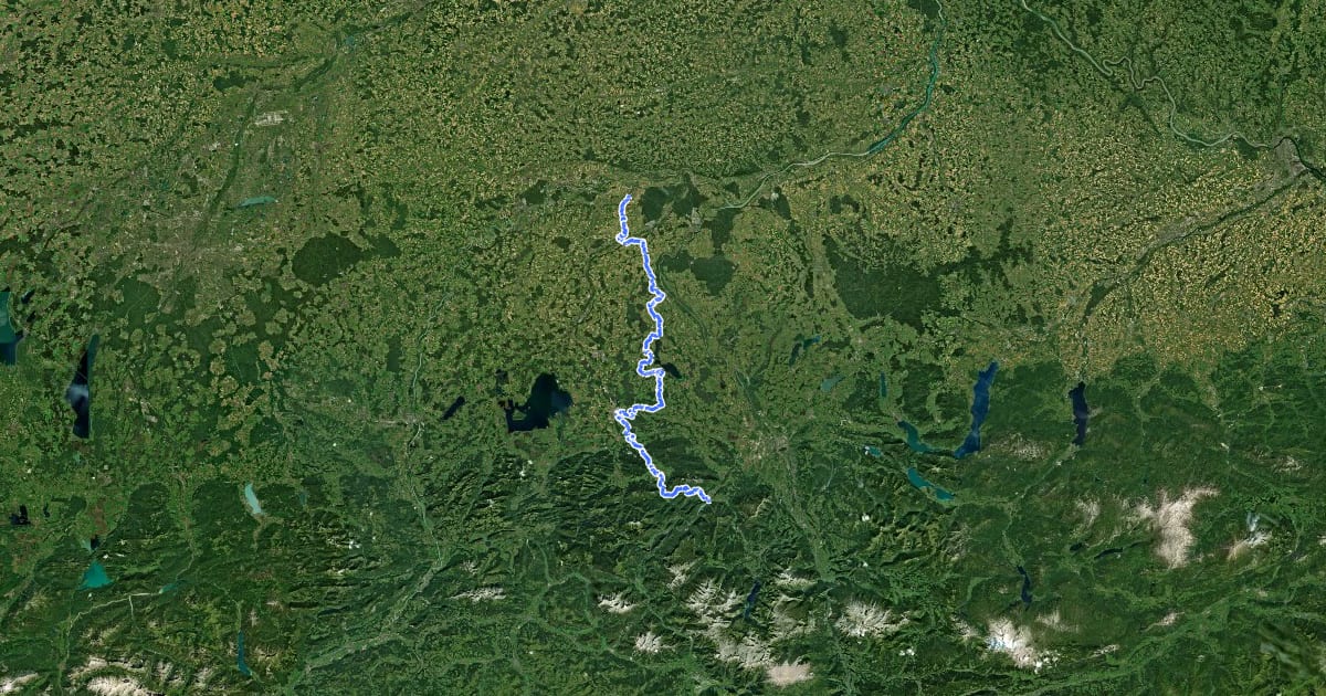 Маршрут St. Rupert Pilgerweg на спутниковом снимке