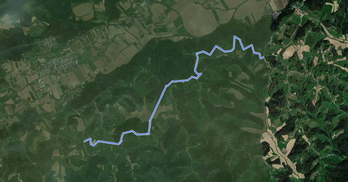 Маршрут St.Ulrich Radweg на спутниковом снимке