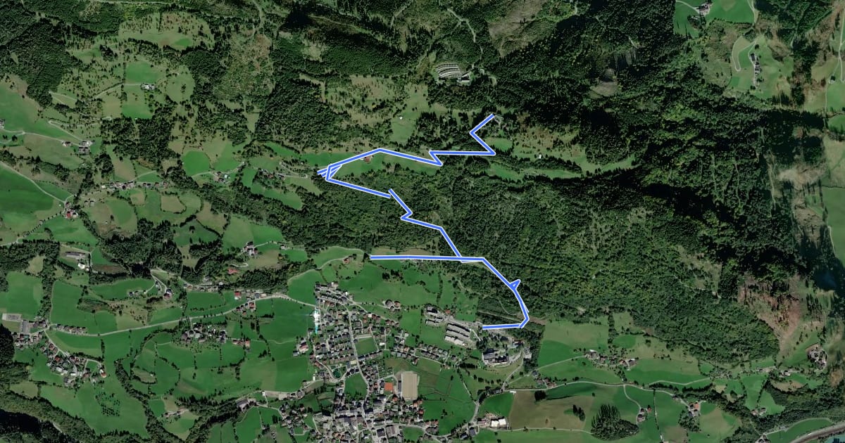 Маршрут St. Veit-Kinderalm über Seelacken на спутниковом снимке