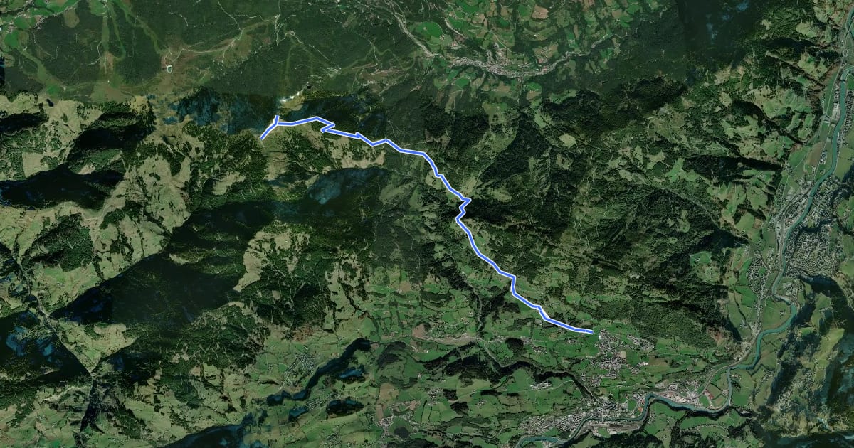 Маршрут St. Veit-Schneeberg на спутниковом снимке