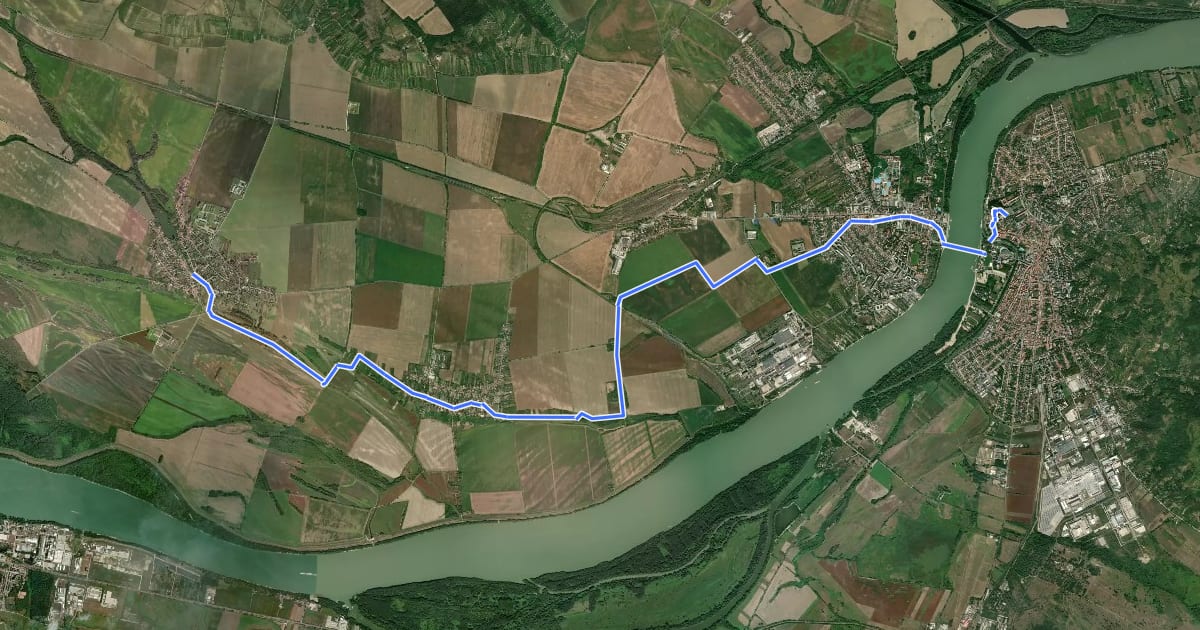 Маршрут ST208 Mužla - Esztergom на спутниковом снимке