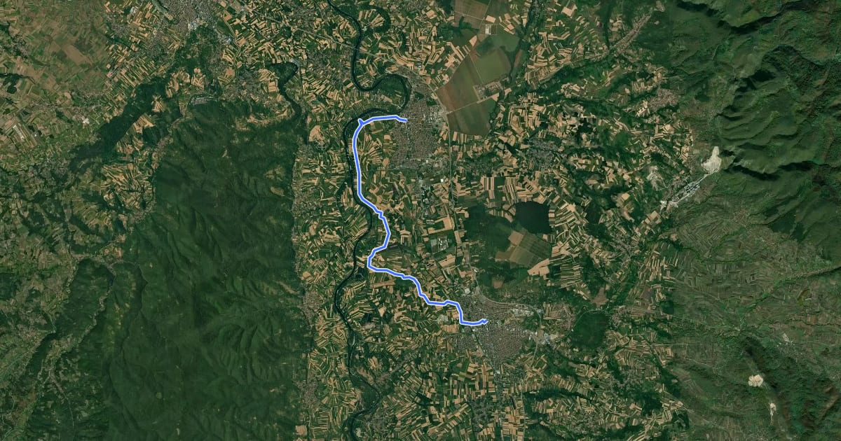 Маршрут ST413 Ćuprija - Paraćin на спутниковом снимке