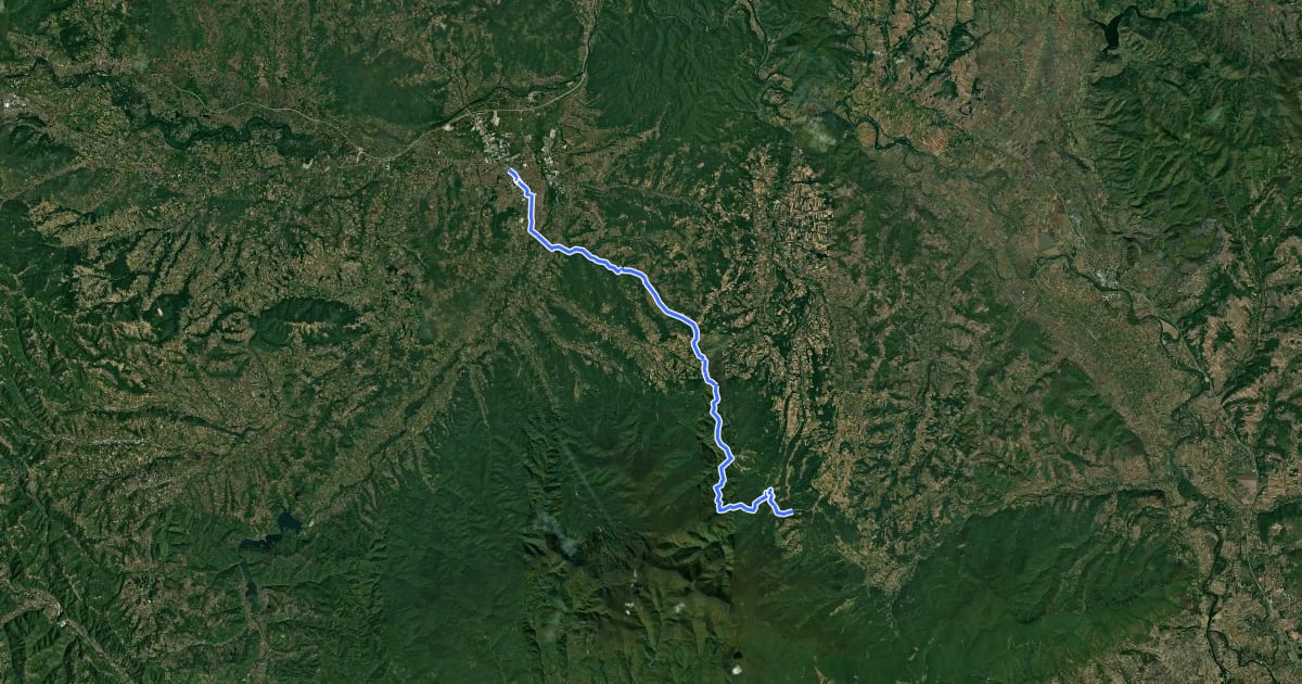 Маршрут ST416 Kruševac - Ribarska banja на спутниковом снимке
