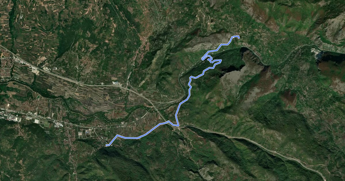 Маршрут ST420 Niska Banja - Sićevo на спутниковом снимке