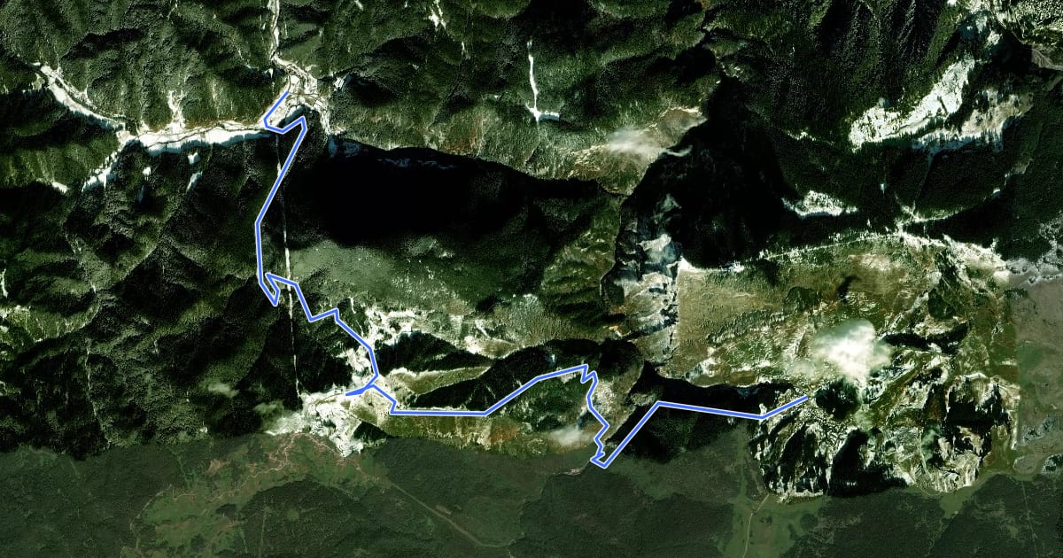 Маршрут ST516a Devil's Gorge detour на спутниковом снимке