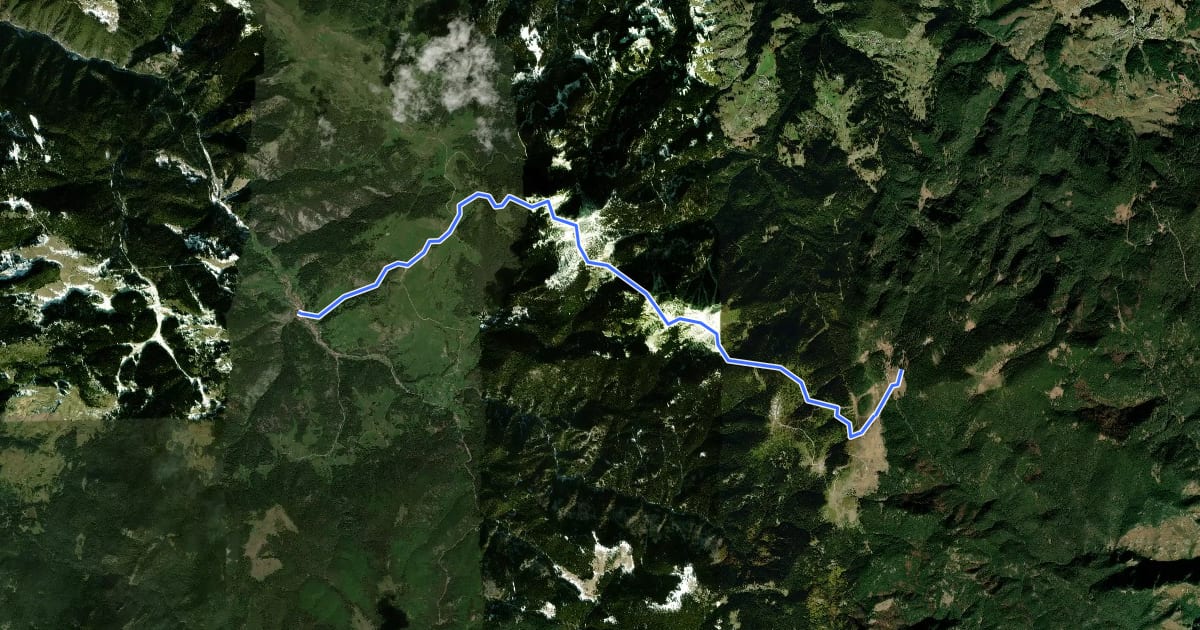 Маршрут ST518 Mugla - Perelik на спутниковом снимке