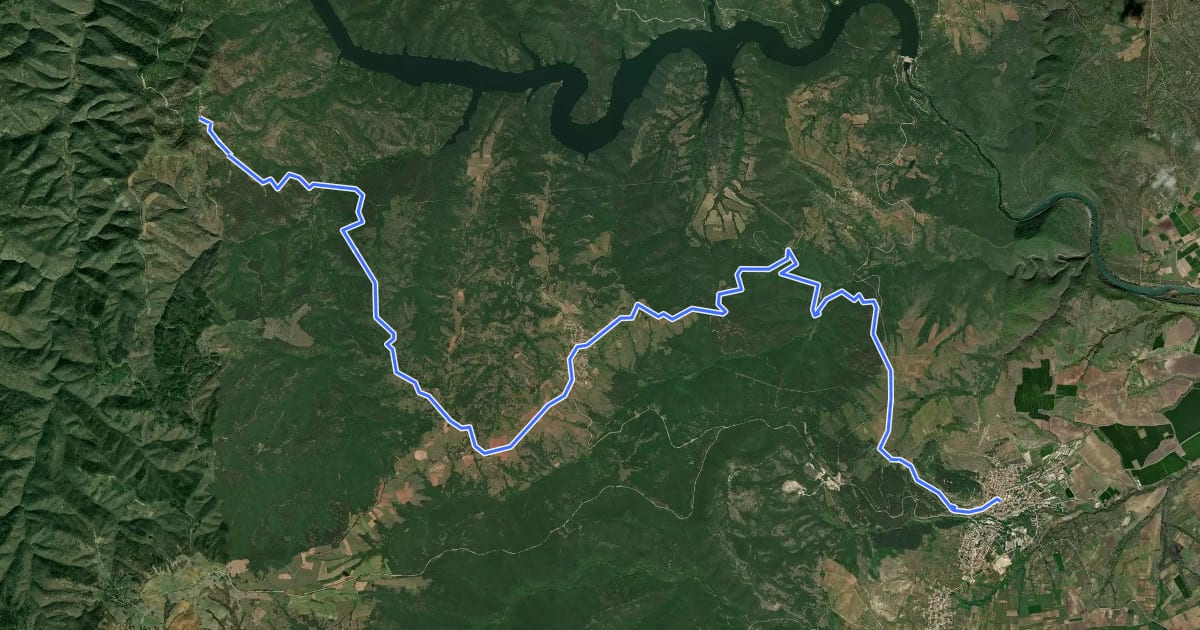 Маршрут ST530 Gornoseltsi - Ivaylovgrad на спутниковом снимке
