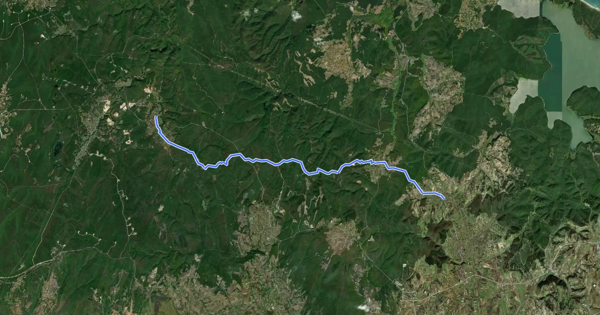 Маршрут ST610 Gümüşpinar - Dağyenice на спутниковом снимке