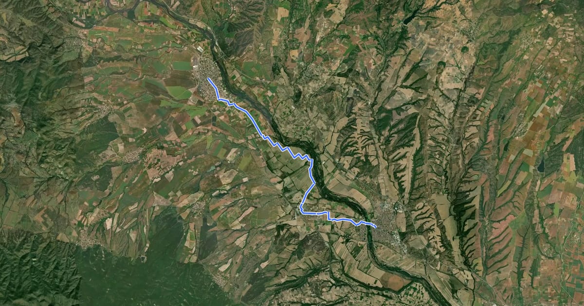 Маршрут ST720 Lyubimets-Svilengrad на спутниковом снимке