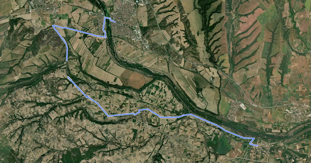 Маршрут ST721 Svilengrad - Dikaia на спутниковом снимке