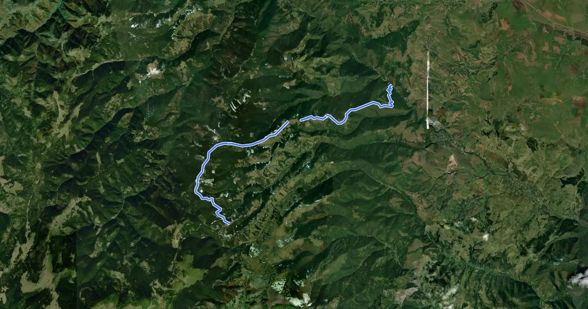 Маршрут Stațiunea Muntele Băișorii - Muntele Bocului - Moara de Pădure (Valea Ierii) на спутниковом снимке