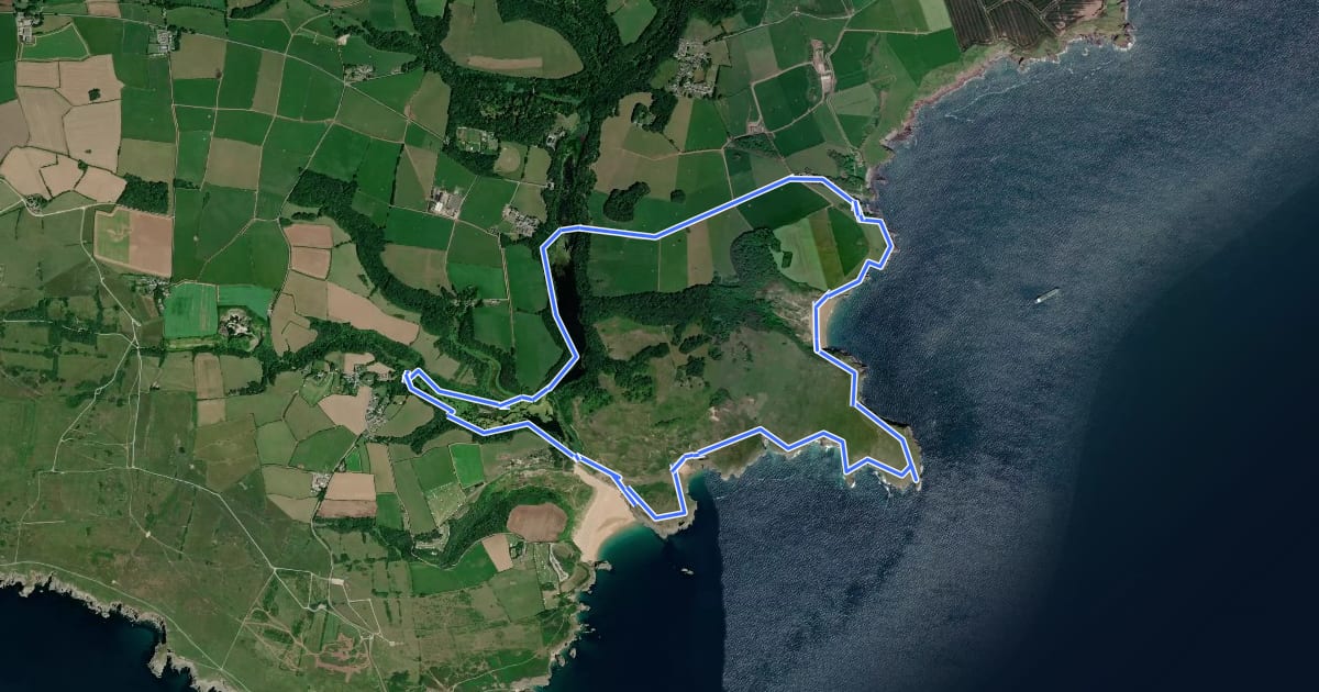 Маршрут Stackpole Estate Wildlife Walk, Stackpole на спутниковом снимке