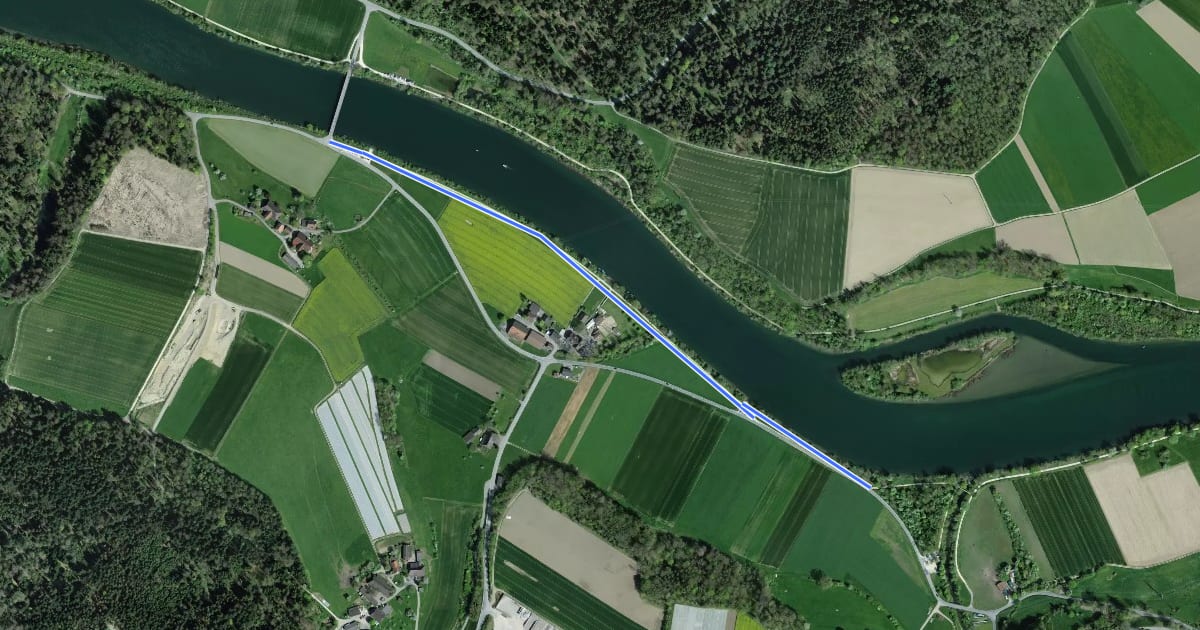 Маршрут Stadönz-Berkenbrücke на спутниковом снимке