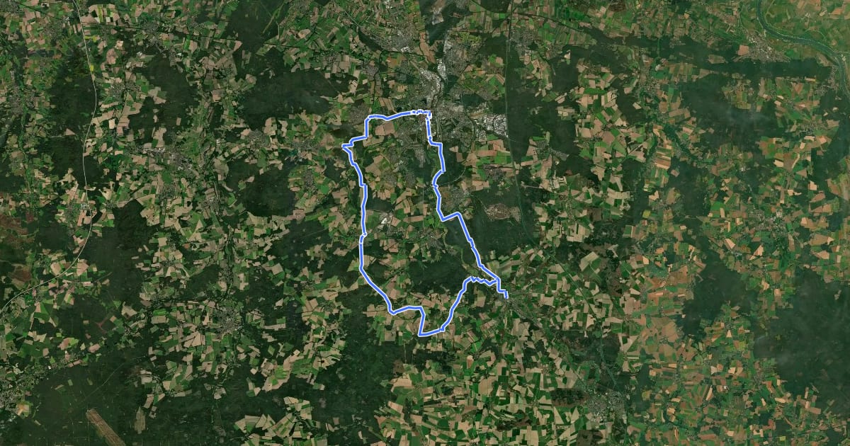 Маршрут Stadt-Land-Fluss на спутниковом снимке