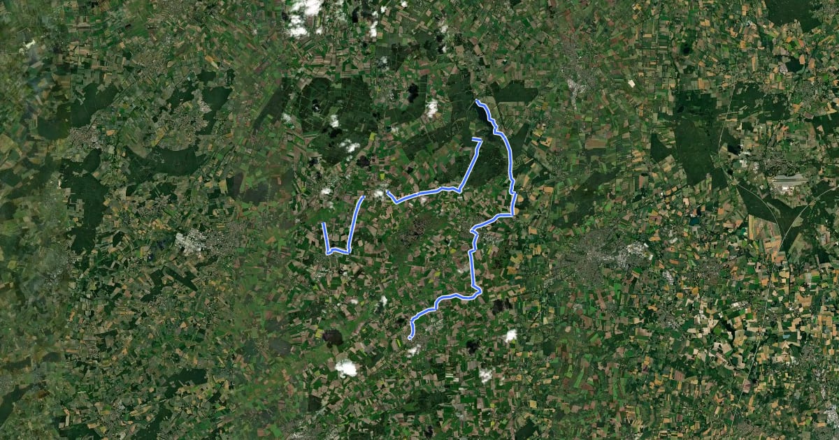 Маршрут Stadt Land Fluss на спутниковом снимке