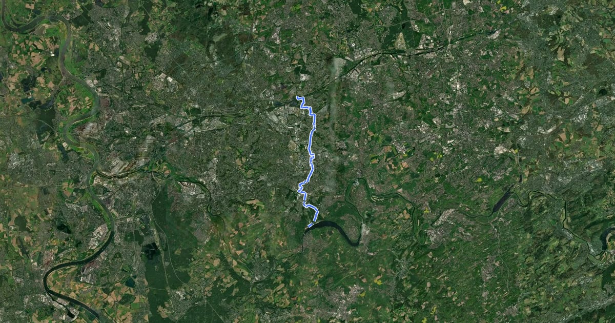 Маршрут Stadt Route на спутниковом снимке