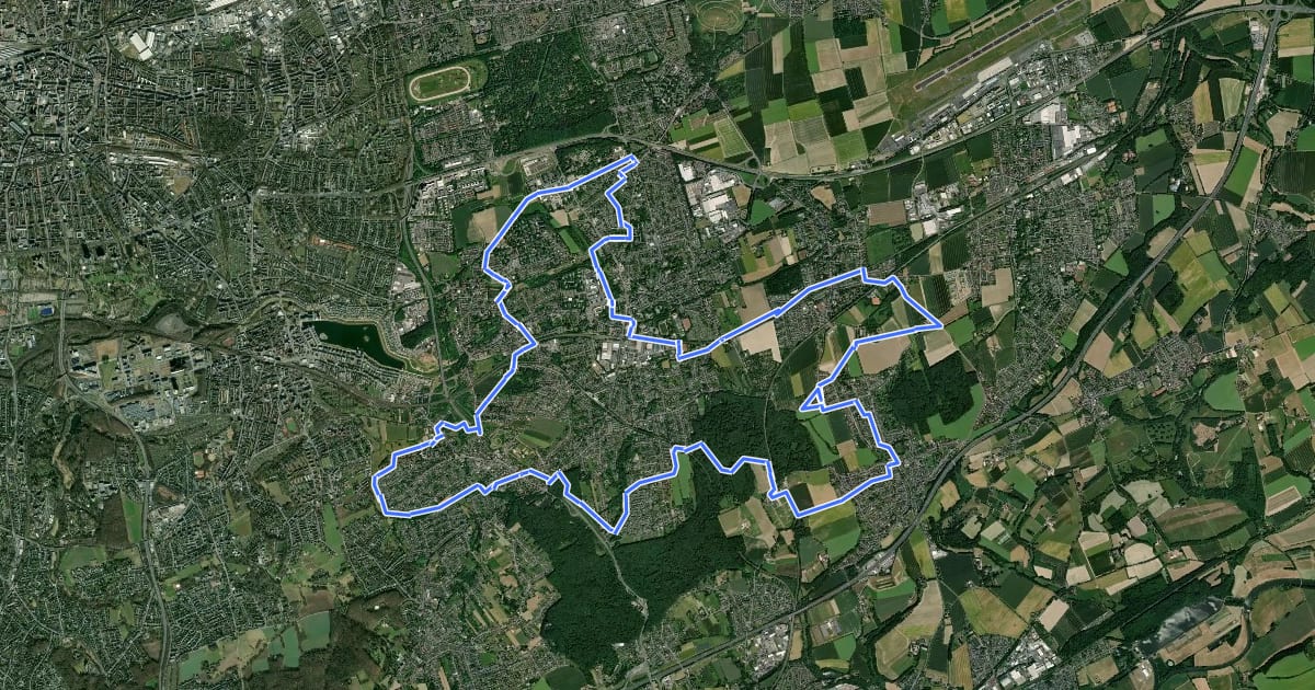 Маршрут Stadtbezirk-Aplerbeck-Rundtour на спутниковом снимке
