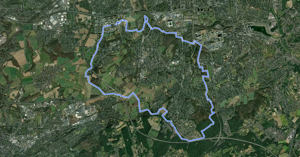 Маршрут Stadtbezirk-Hombruch-Rundtour на спутниковом снимке